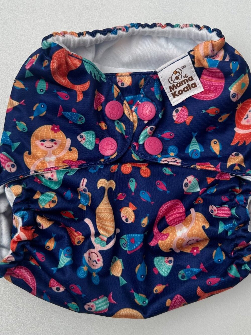 NEW Mama Koala Pocket Cloth Diaper OS Mermaid Print No Insert